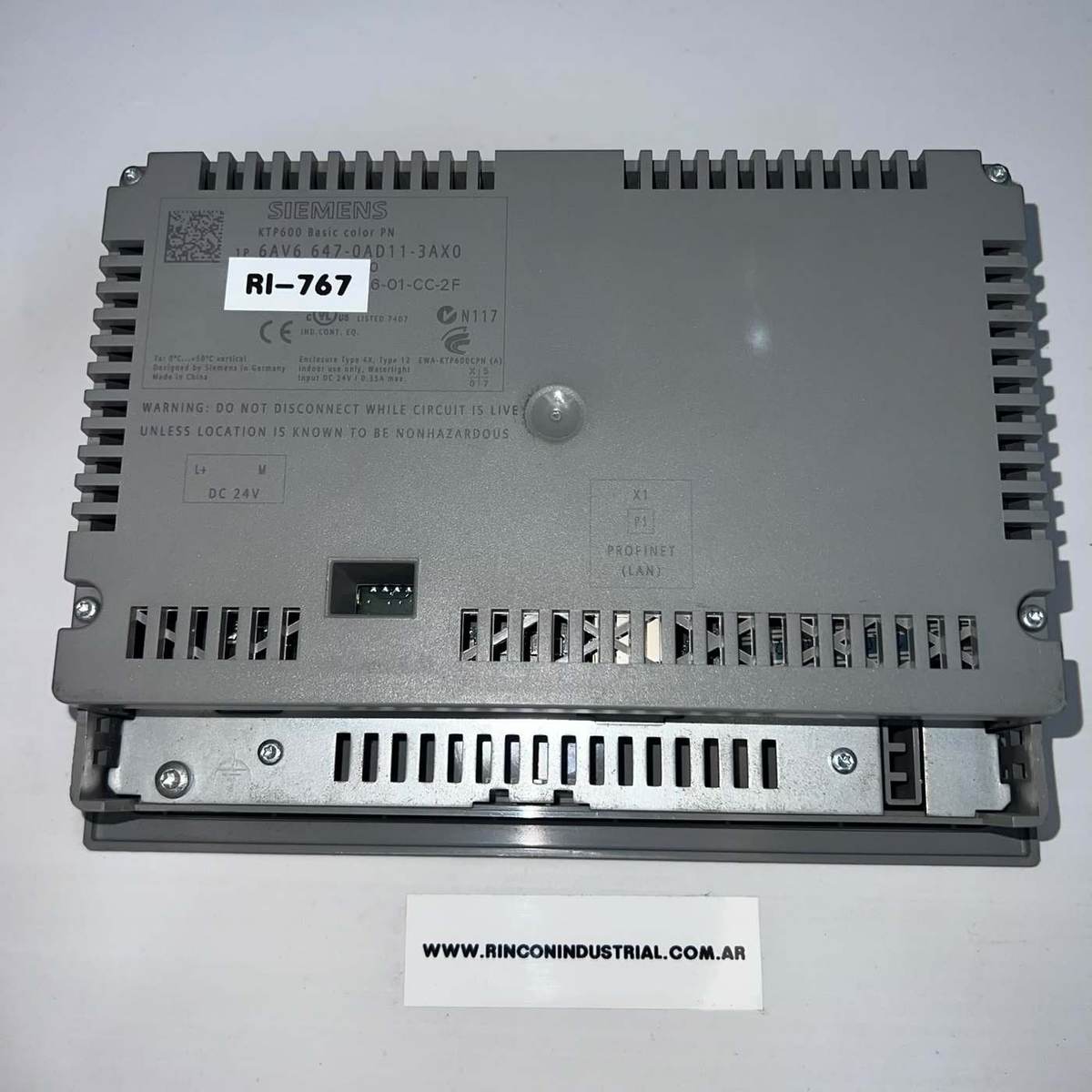 Vista 2 de Panel HMI Siemens KTP600 Basic Color PN