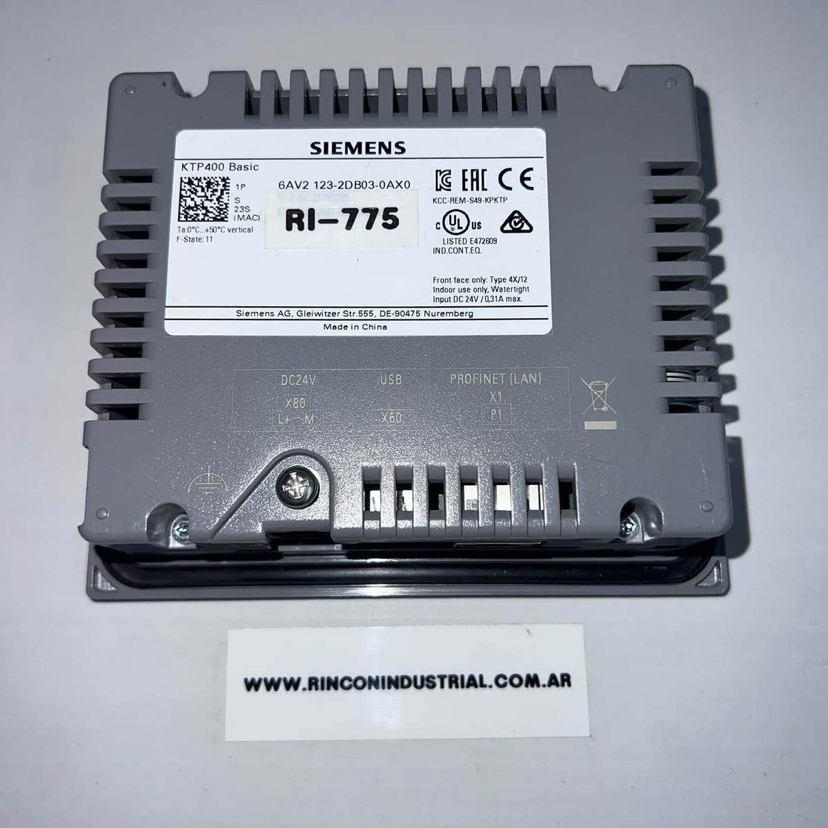 Vista 2 de Panel HMI Siemens KTP400 Basic PN