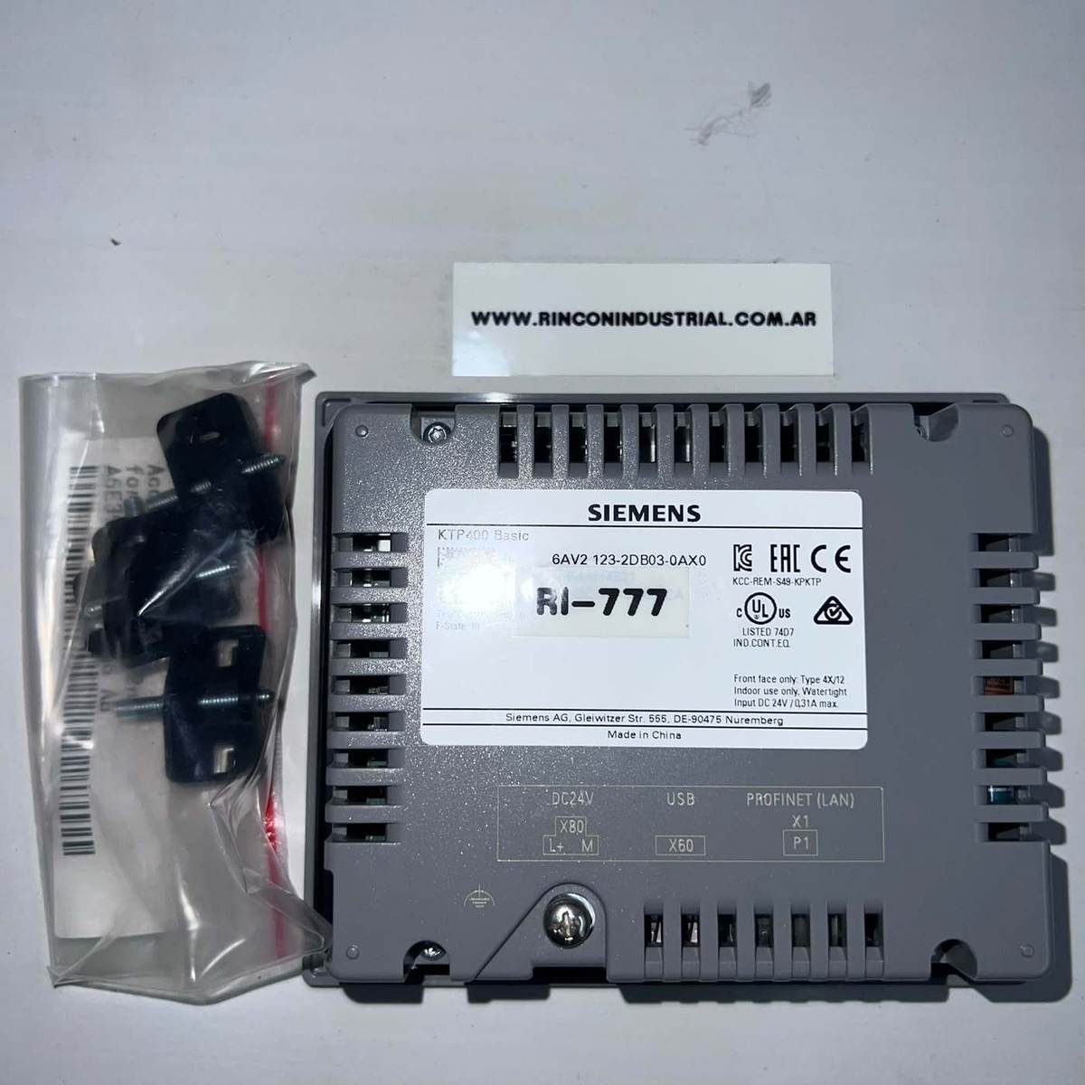 Vista 2 de Panel HMI Siemens KTP400 Basic PN